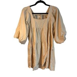 SNDYS The Label Bone Puff Sleeve Mini Dress Size Small